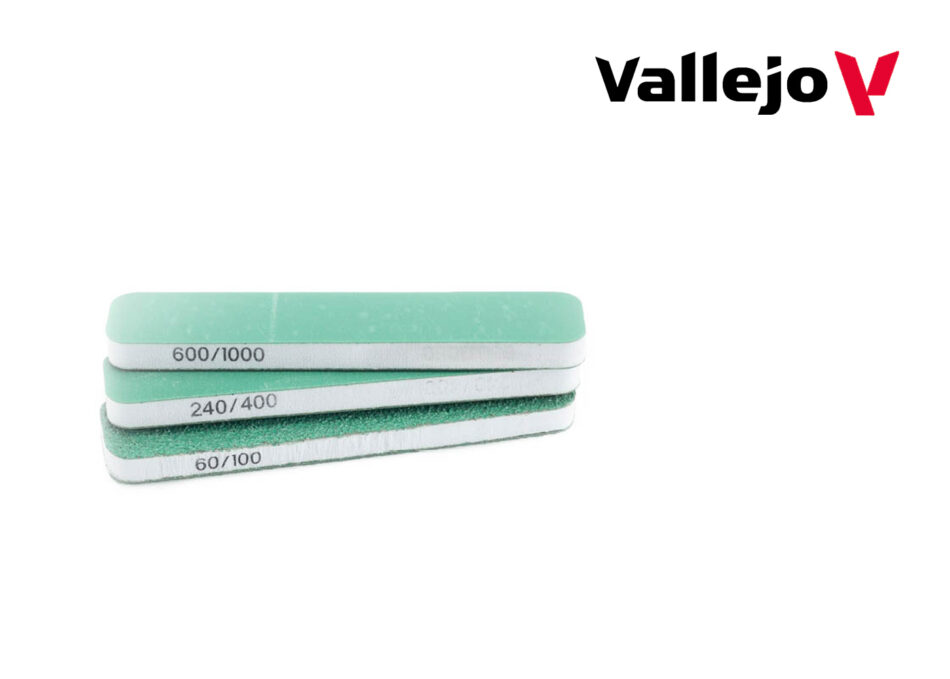 Vallejo Hobby Tools - Flexi Sanders Dual-Grit [90x19x6mm] (Set of 3)