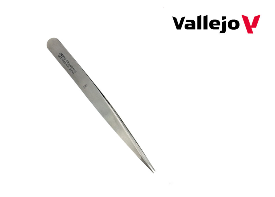 Vallejo Hobby Tools - Straight Fine Tweezers (120 mm)