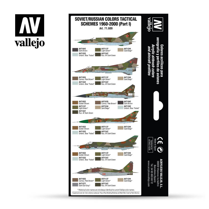 Vallejo Model Air Paint Set - Soviet Tactical Schemes 1960-2000 (Part I) - 71609-5162