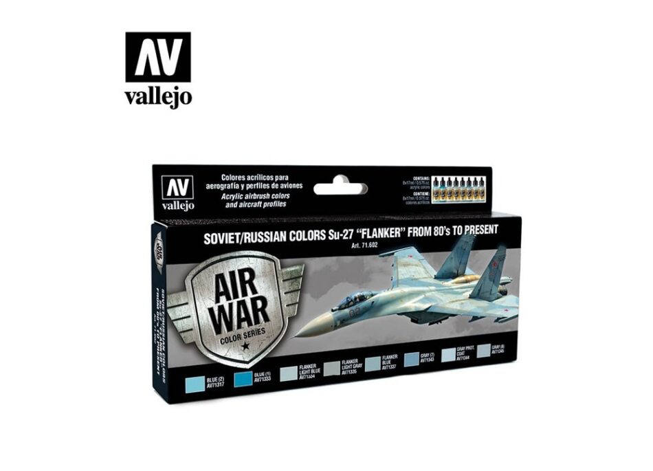 Vallejo Model Air Paint Set - Soviet/Russian Colors Su-27 "Flanker" from 80's to Present