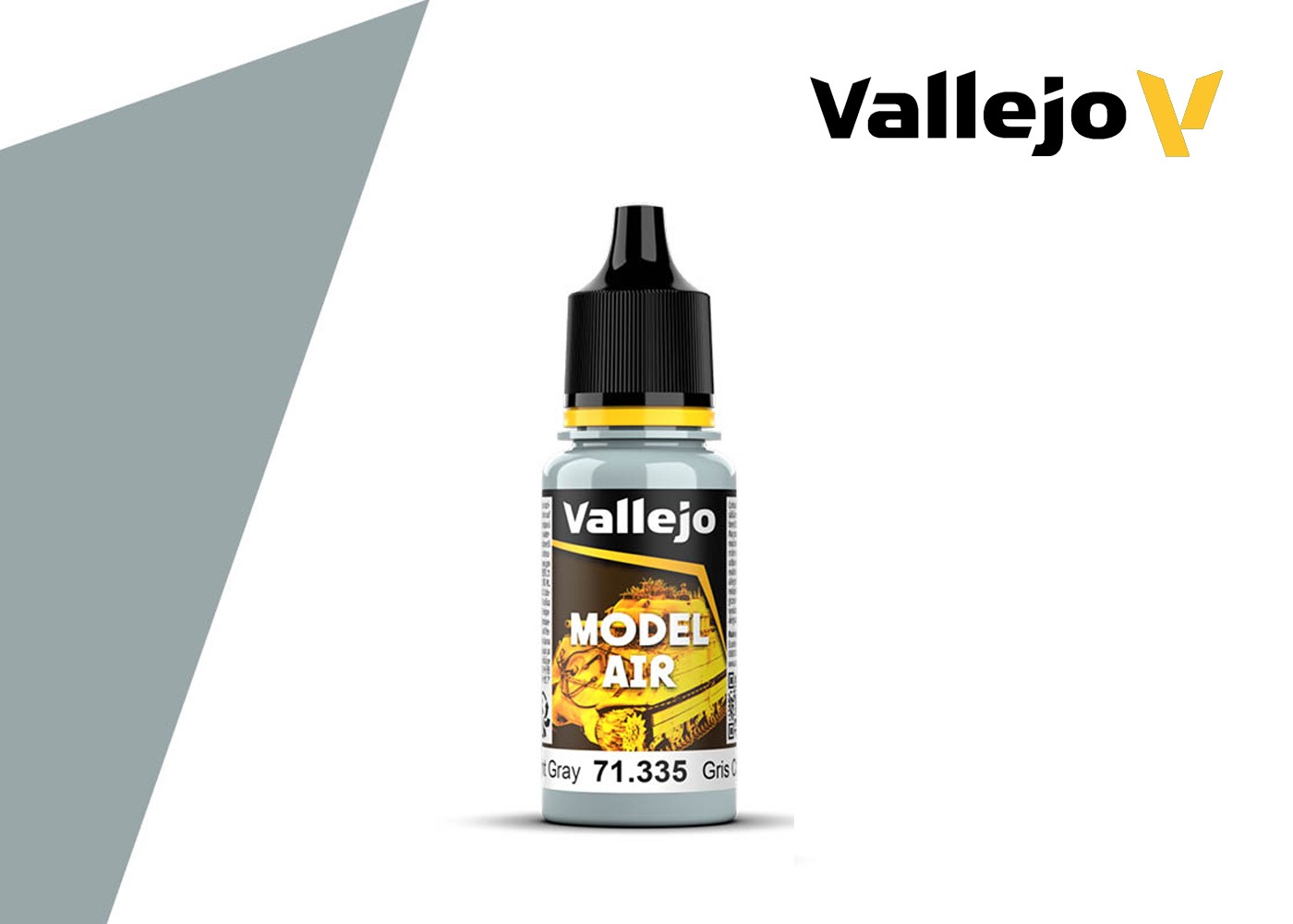 Vallejo Model Air Flanker Light Grey Paint - 17ml Bottle For Scale Models