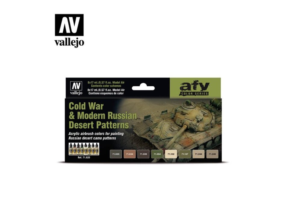 Vallejo Model Air Paint Set - Cold War & Modern Russian Desert Patterns