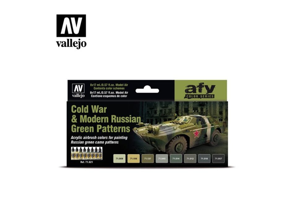 Vallejo Model Air Paint Set - Cold War & Modern Russian Green Patterns