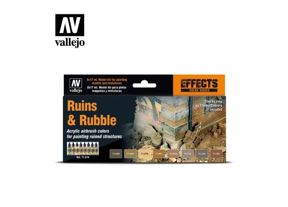 Vallejo Model Air Paint Set - Ruins & Rubble