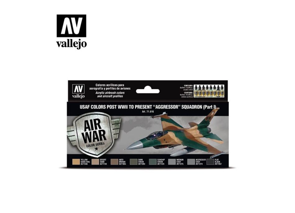 Vallejo Model Air Paint Set - USAF Colors Post WWII to Present "Aggressor" Squadron Part I