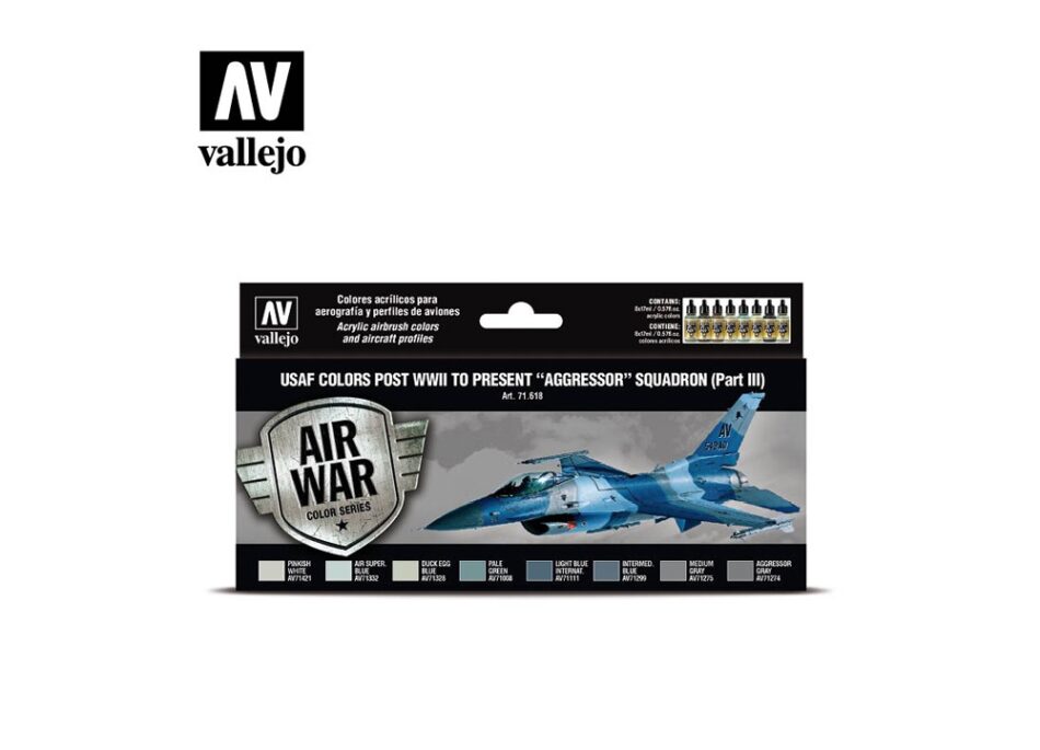 Vallejo Model Air Paint Set - USAF Colors Post WWII to Present "Aggressor" Squadron Part III
