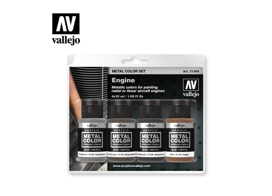 Vallejo Metal Color Paint Set - Engine (4 x 32ml)
