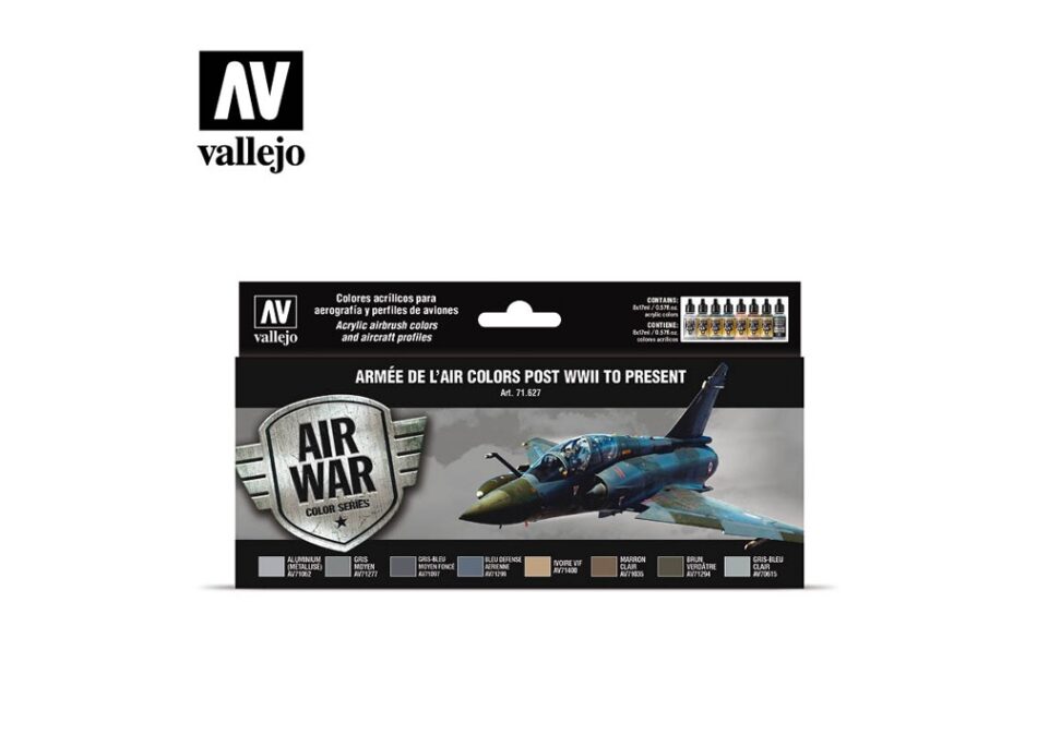 Vallejo Model Air Paint Set - Armée de l’Air Colours Post WWII to Present