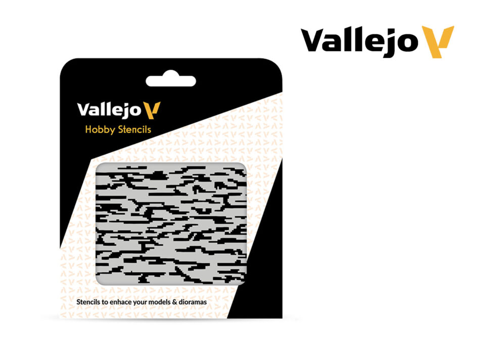 Vallejo Hobby Stencils - Pixelated Modern Camo