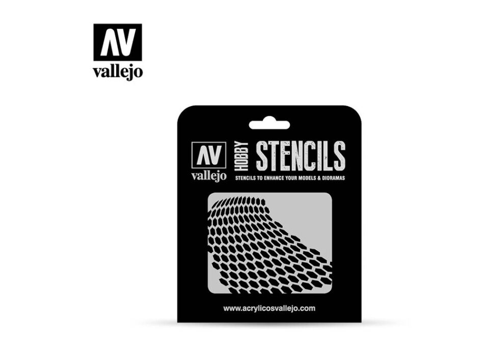 Vallejo Hobby Stencils - Distorted Honeycomb