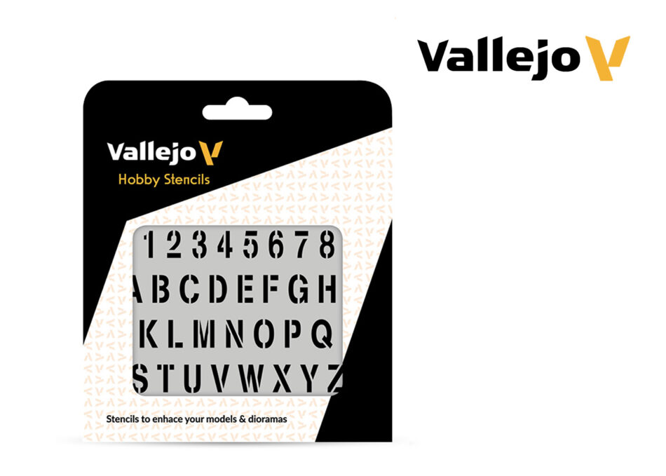 Vallejo Hobby Stencils - Stamp Font