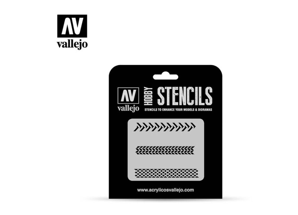 Vallejo Hobby Stencils - Tyre Marks