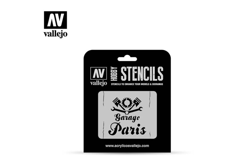 Vallejo Hobby Stencils - Vintage Garage Sign