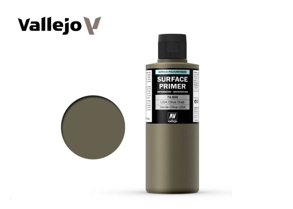 Vallejo Primers - USA Olive Drab (200ml)