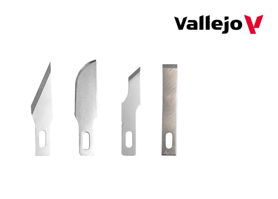 Vallejo Hobby Tools - Five Assorted Blades for Knife No.1