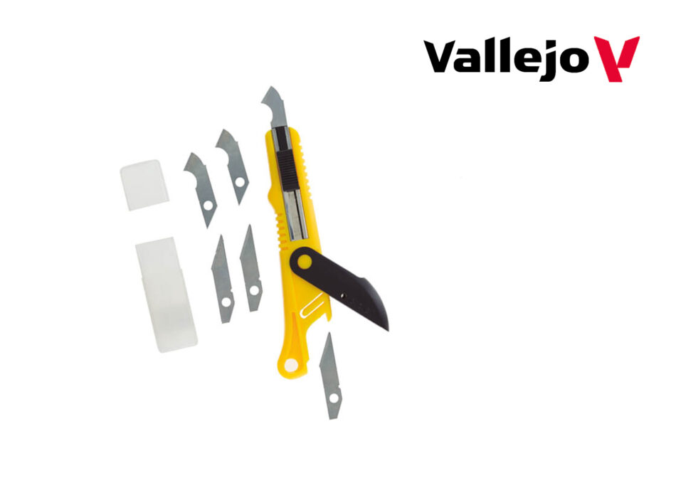 Vallejo Hobby Tools - Plastic Cutter Scriber Tool & 5 Spare Blades