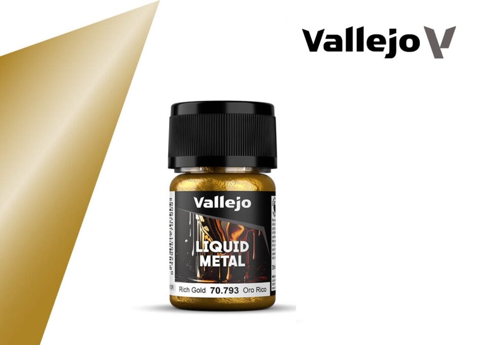Vallejo Liquid Metal - Rich Gold (35ml)