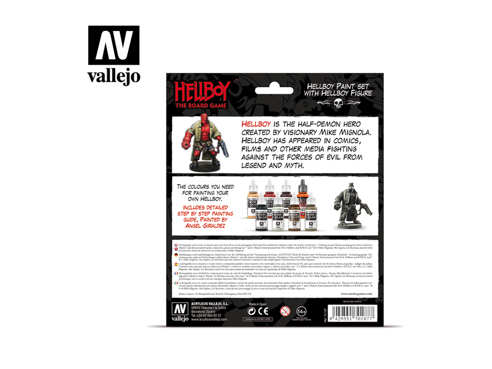 SPECIAL ORDER Vallejo Model Color Hellboy Paint Set (8) - Hard Knox Games