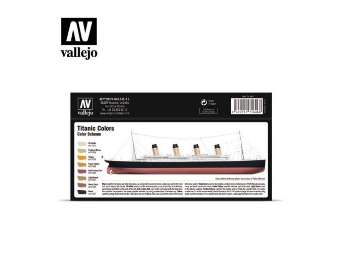 Vallejo Model Air Titanic Colors Paint Set, 8x18 ml – Art Spices