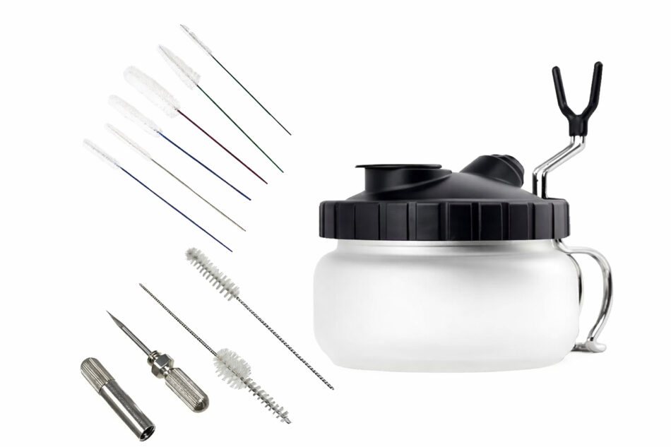 Harder & Steenbeck Cleaning Set with Cleaning Pot & Brushes