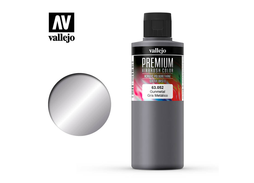 62052 Vallejo Paint acrylic-urethane Premium Color Metallic  Gunmetal/Gunmetal :: Paints :: Vallejo :: Premium Colors