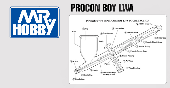 Mr. Procon Boy LWA PS-266 Airbrush Spares