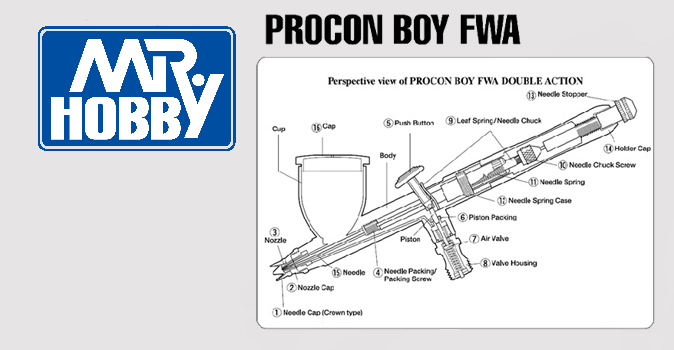Mr. Procon Boy FWA PS-267 Airbrush Spares