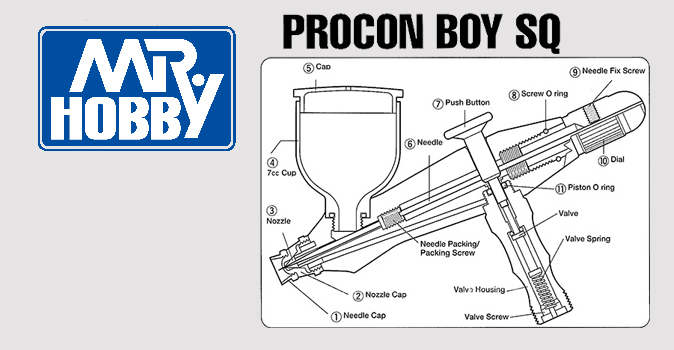 Mr. Procon Boy SQ PS-268 Airbrush Spares
