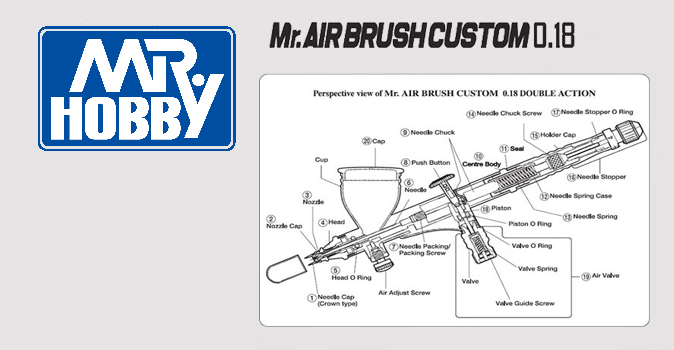 Mr. Airbrush Custom PS-771 Airbrush Spares