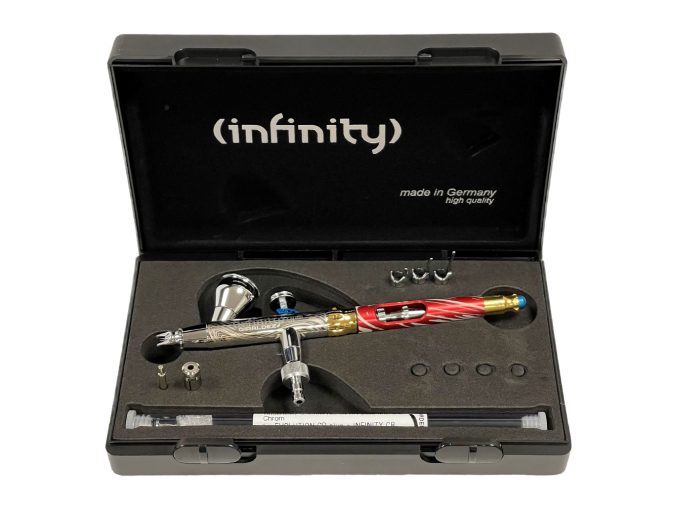 Infinity Two in One Airbrush 2 and 5 ml cup noz set .15 mm and 0.4 mm  Nozzle Harder & Steenbeck 126543