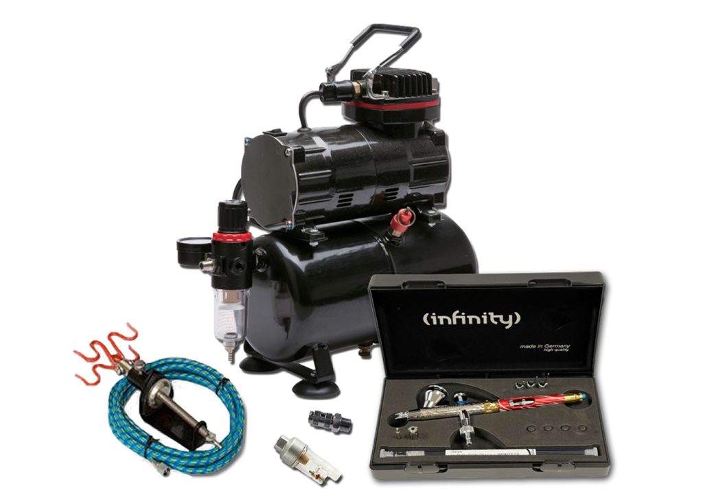 TC80T Airbrushing Kit with Giraldez Infinity CRplus 2 in 1 Airbrush