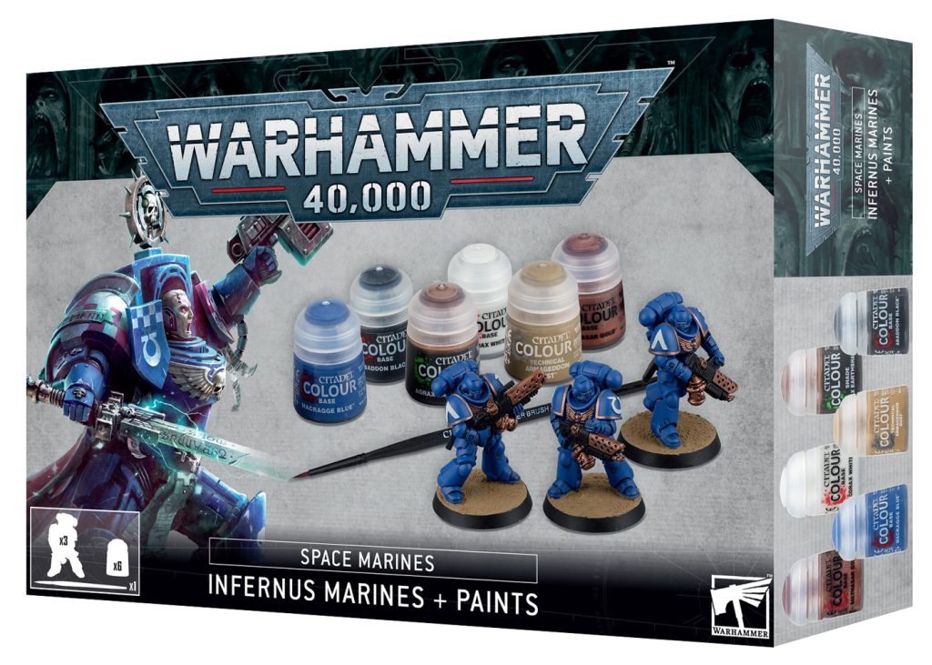 Warhammer 40K Infernus Marines + Paint Set [6011] Everything Airbrush