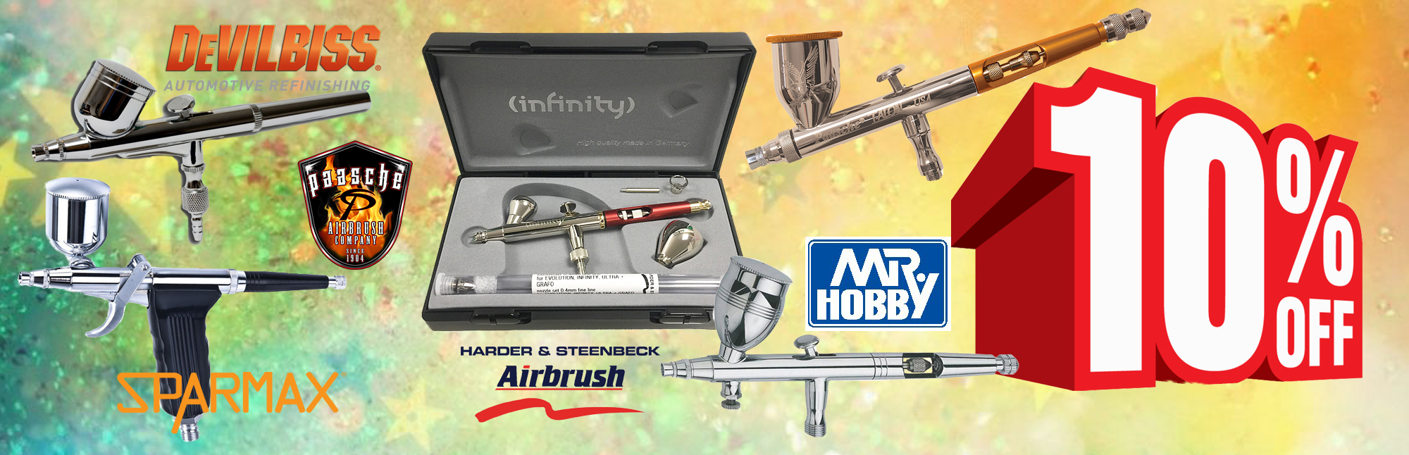 10% Off All Airbrushes - Ends Sunday