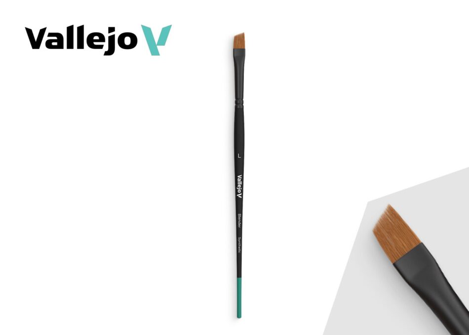 Vallejo Blender: Flat Angled Synthetic Brush (Large)