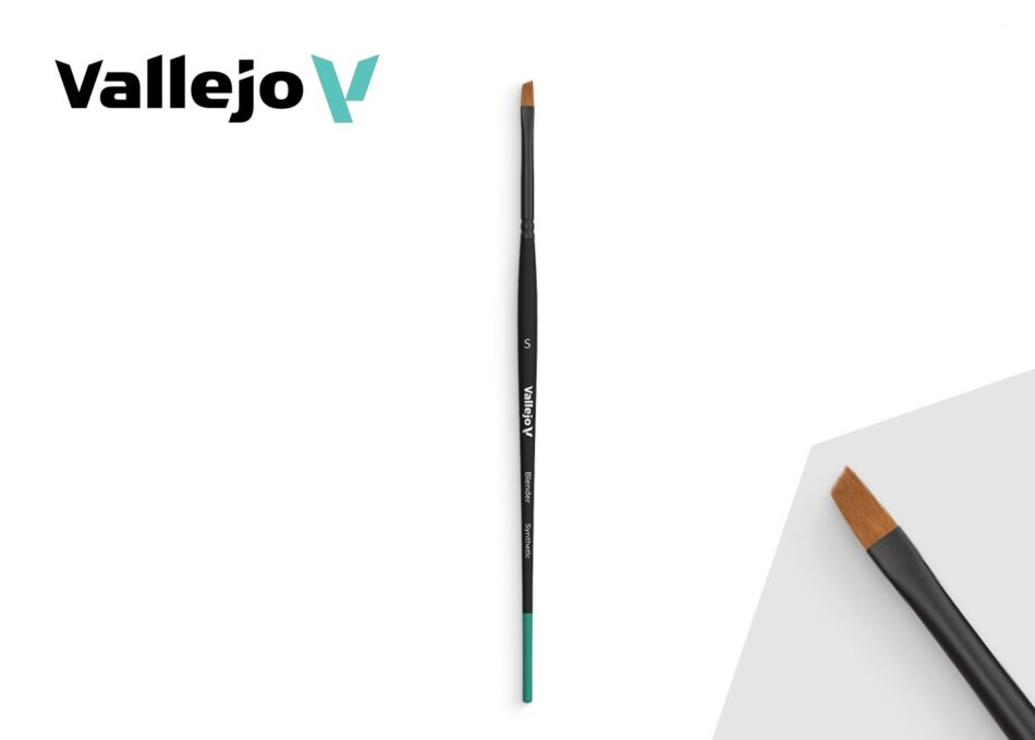 Vallejo Blender: Flat Angled Synthetic Brush (Small)