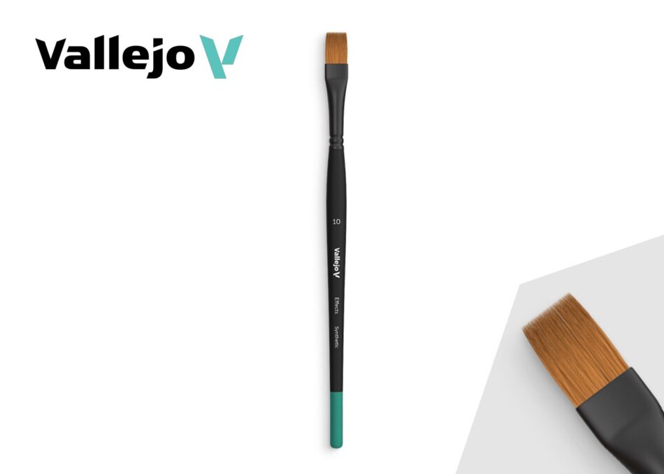 Vallejo Effects: Flat Rectangular Synthetic Brush No. 10