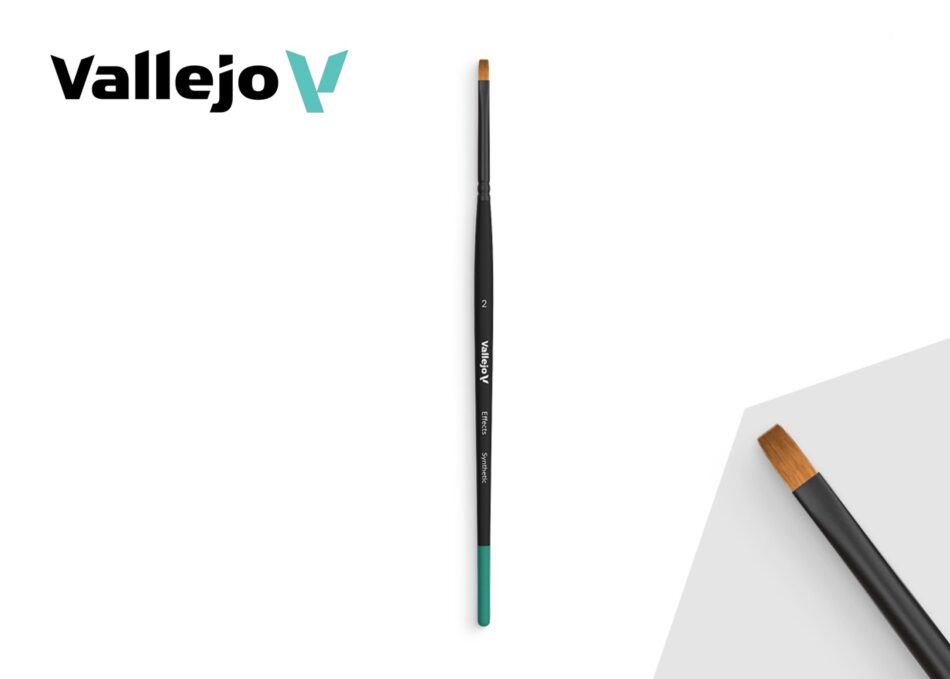 Vallejo Effects: Flat Rectangular Synthetic Brush No. 2