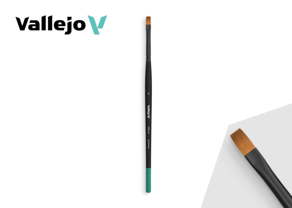 Vallejo Effects: Flat Rectangular Synthetic Brush No. 4