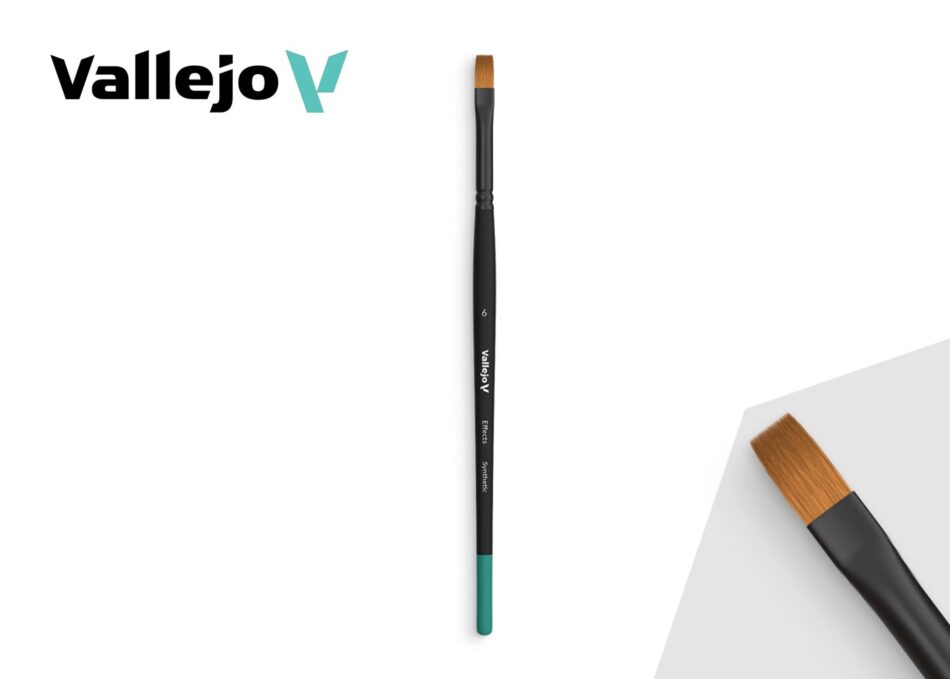 Vallejo Effects: Flat Rectangular Synthetic Brush No. 6