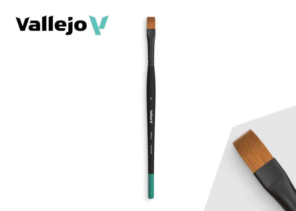 Vallejo Effects: Flat Rectangular Synthetic Brush No. 8