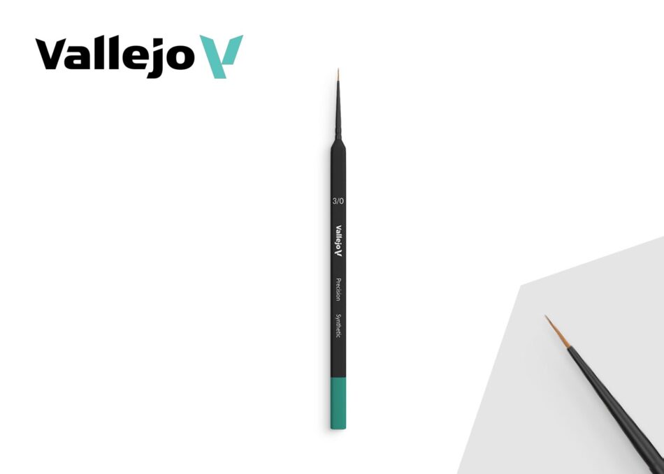 Vallejo Precision: Round Synthetic Brush - Triangular No. 3/0
