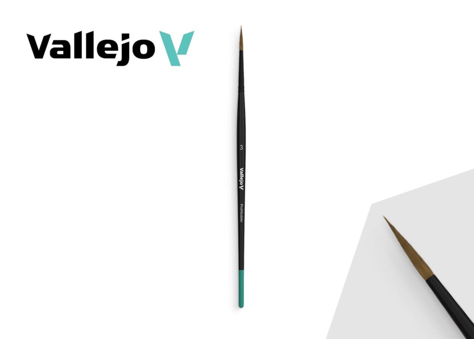 Vallejo Pro Modeller: Natural Hair Round Brush No. 3