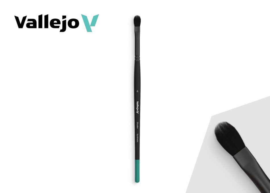 Vallejo Shader: Filbert Shader Flat Synthetic Brush No. 6