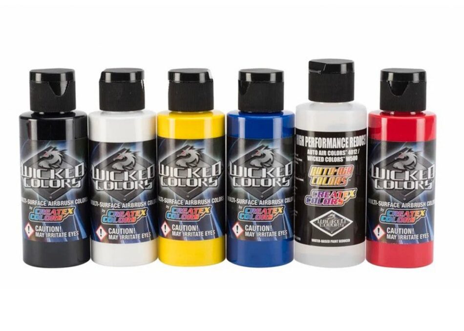 Createx - Wicked Primary Set - 6 x 2oz Bottles (60ml)