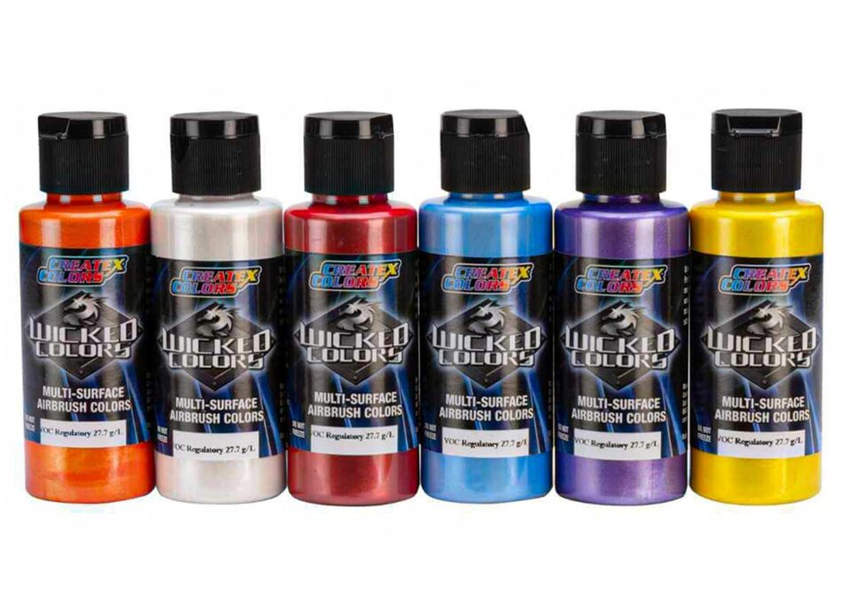 Createx - Wicked Essential Pearlized Set - 6 x 2oz Bottles (60ml)