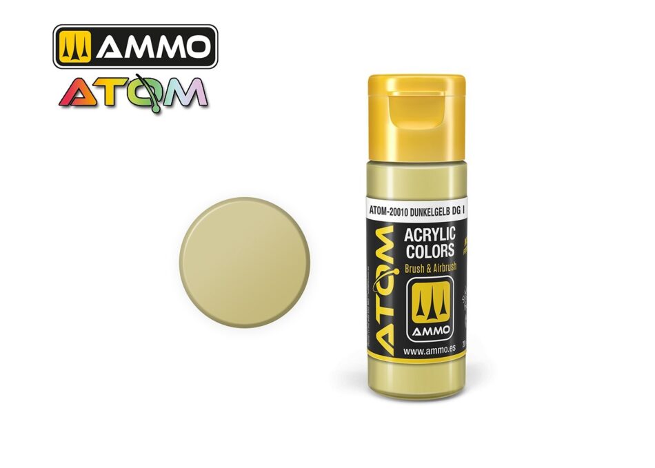 Ammo Atom Acrylic Colors - Dunkelgelb DG I (20ml)