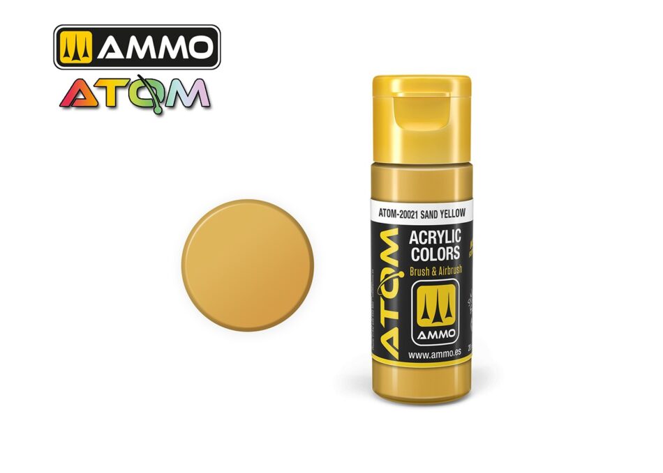 Ammo Atom Acrylic Colors - Sand Yellow (20ml)