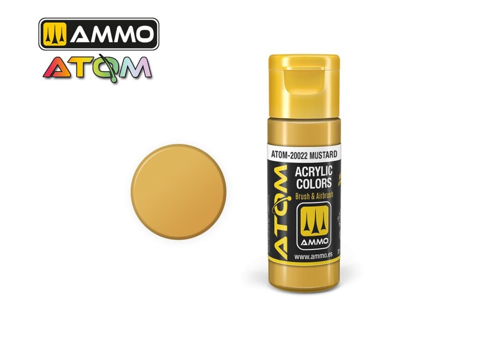 Ammo Atom Acrylic Colors - Mustard (20ml)