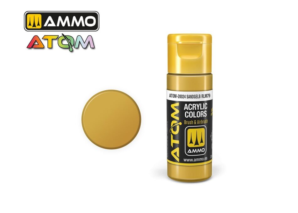 Ammo Atom Acrylic Colors - Sandgelb RLM79 (20ml)