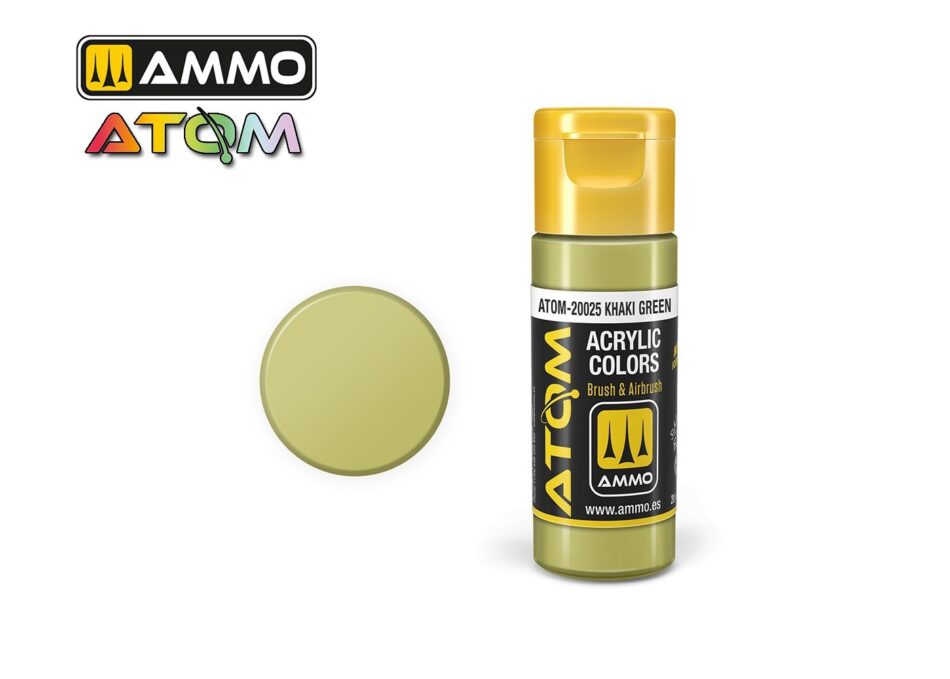 Ammo Atom Acrylic Colors - Khaki Green (20ml)
